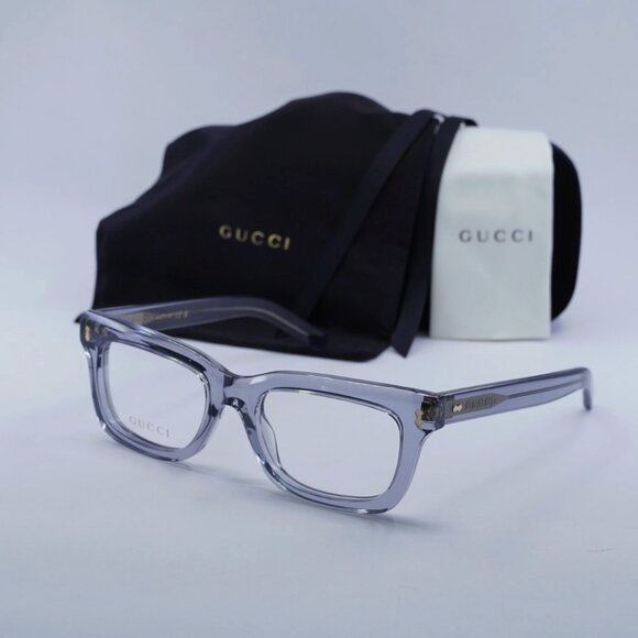 GUCCI Transparent Grey 51mm Eyeglasses New Authentic - Picture 1 of 6